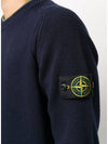 Waffen Patch Round Neck Knit Top Dark Navy - STONE ISLAND - BALAAN 6