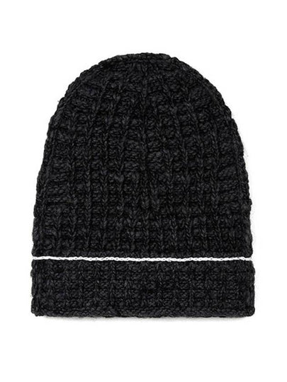 Texture Alpaca Wool Beanie Dark Grey - MAISON MARGIELA - BALAAN 2