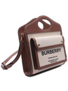 Mini Two-Tone Canvas And Leather Pocket Bag Natural Malt Brown - BURBERRY - BALAAN 4