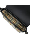 Leather and Vintage Check Note Crossbody Bag Black - BURBERRY - BALAAN 10