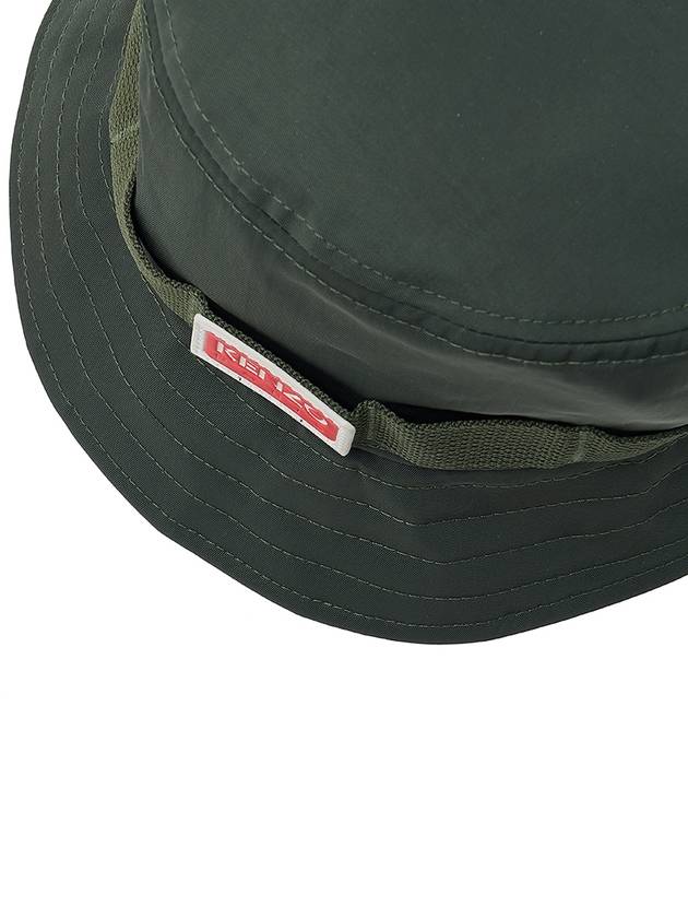 Military Polyester Bucket Hat Green - KENZO - BALAAN.