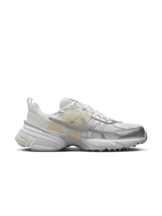 V2K Run Low Top Sneakers Metallic Silver White - NIKE - BALAAN 1