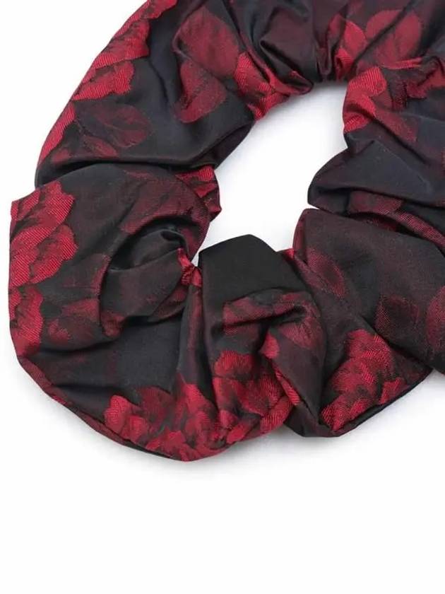 jacquard scrunchie red A5495 472 - GANNI - 5