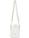 Maison Margiela Micro 5AC Number Logo Patch Shoulder Bucket Bag White - MAISON MARGIELA - BALAAN 2