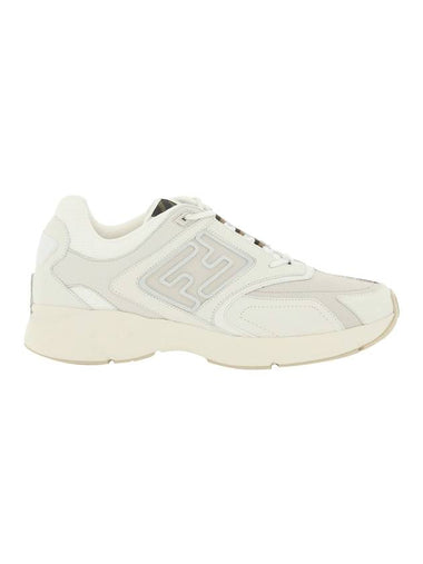 Fester Trainer Nubuck Leather Low Top Sneakers White - FENDI - BALAAN 1