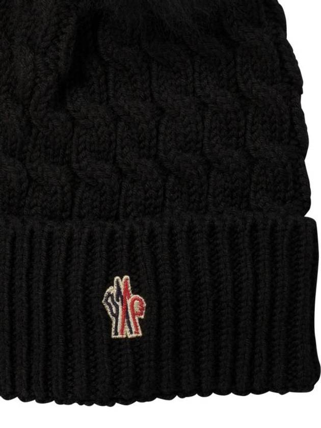 Pom Pom Wool Beanie Black - MONCLER - BALAAN 4