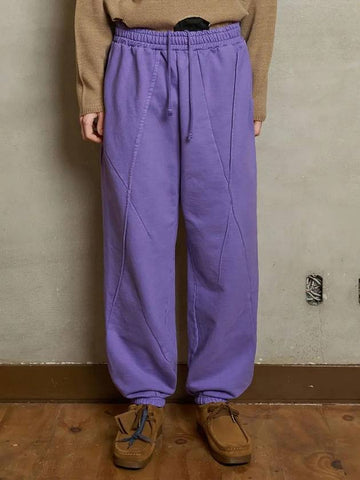 Dyed Dart Track Pants Purple - UNALLOYED - BALAAN 1