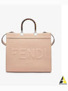 Sunshine Logo Medium Leather Tote Bag Pink - FENDI - BALAAN 2