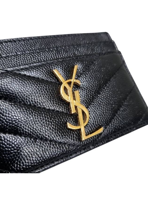 423291 Matelasse gold logo monogram card wallet - SAINT LAURENT - BALAAN 7