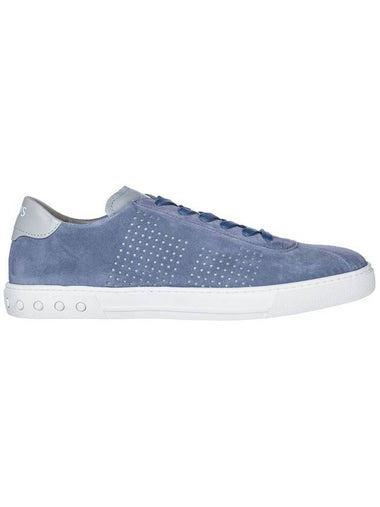 logo suede low-top sneakers slate blue - TOD'S - BALAAN 1