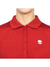 Women's Golf Logo Short Sleeve PK Shirt Red - HYDROGEN - BALAAN 7