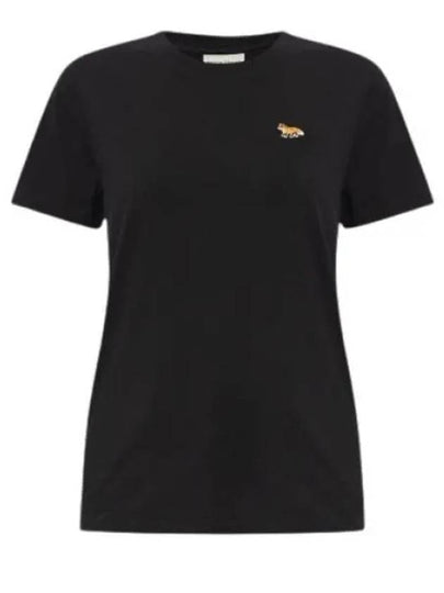 Baby Fox Patch Regular Short Sleeve T-Shirt Black - MAISON KITSUNE - BALAAN 2