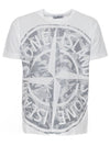 Men's Big Logo Camo Short Sleeve T-Shirt White - STONE ISLAND - BALAAN 2