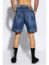 Leaf Effect Bermuda Shorts Blue - DSQUARED2 - BALAAN 5