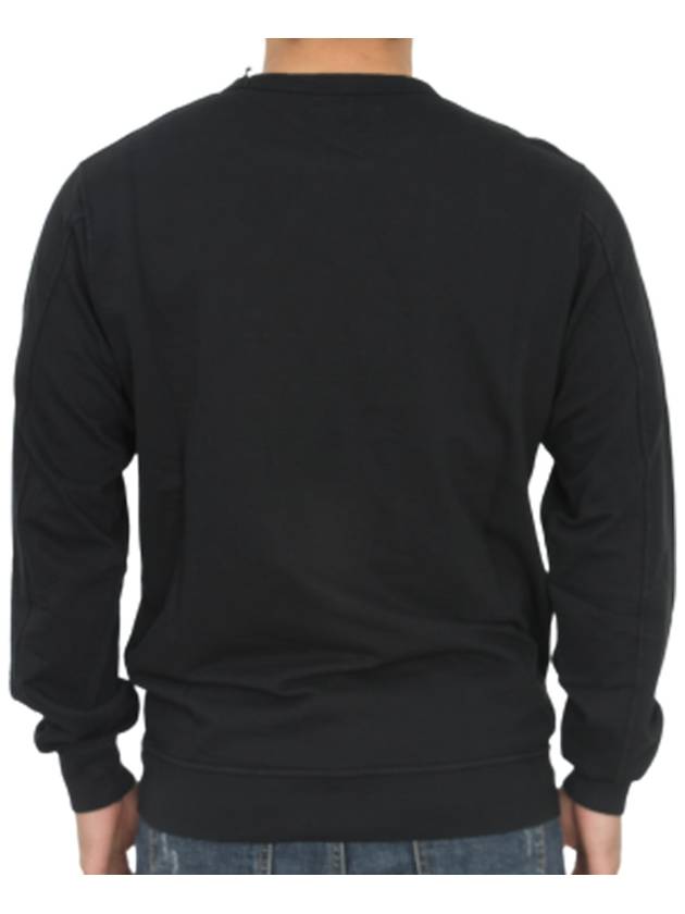 Embroidered Logo Sweatshirt Black - CP COMPANY - BALAAN.