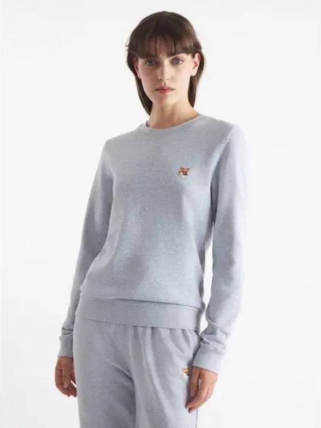 Women s Foxhead Patch Regular Sweatshirt Light Gray Melange Domestic Product GM0024072399599 - MAISON KITSUNE - BALAAN 1