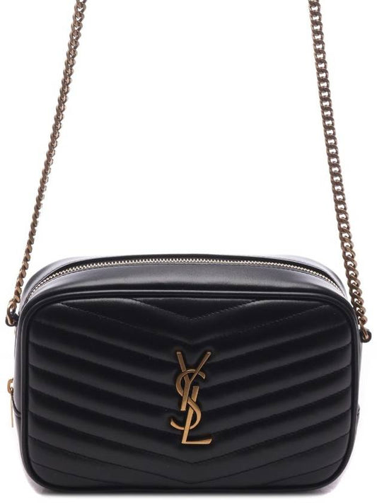 Lou Small Leather Cross Bag Black - SAINT LAURENT - BALAAN 2