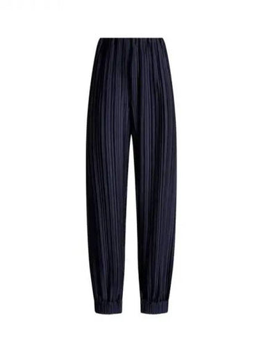 Women s Pleated Velvet Jogger Pants Dark Navy 270977 - GIORGIO ARMANI - BALAAN 1