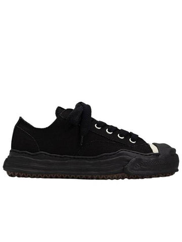 Maison Hank OG Sole Canvas Low Top Sneakers Black - MIHARA YASUHIRO - BALAAN 1