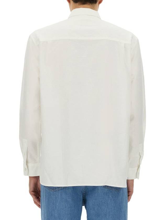 Mateo Logo Long Sleeve Shirt White - A.P.C. - BALAAN 4