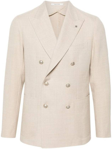 Tagliatore Virgin Wool And Cotton Double-Breasted Blazer - TAGLIATORE - BALAAN 1