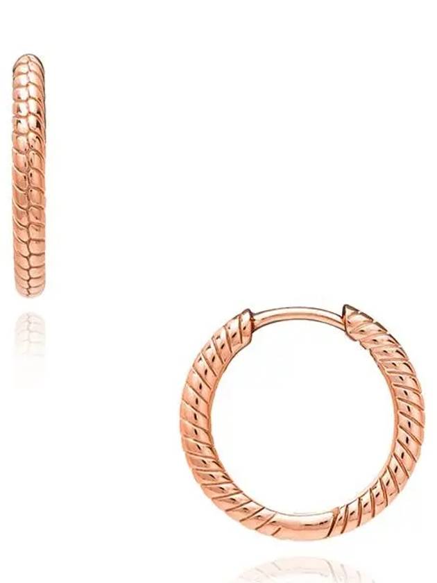 Moments Charm Hoop Earrings Rose Gold - PANDORA - BALAAN 3