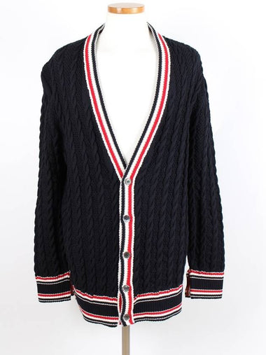 cable cardigan - THOM BROWNE - BALAAN 1