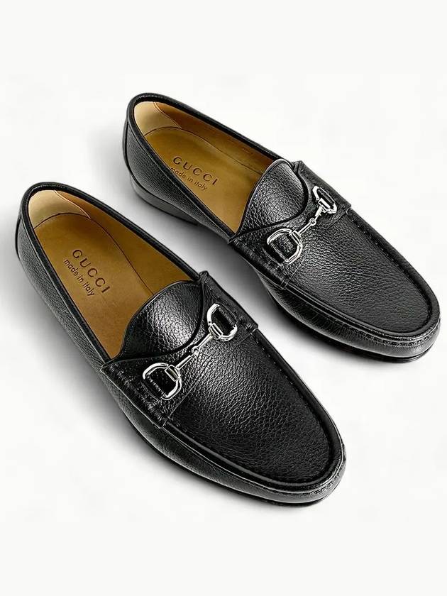 Horsesbit Nestor Grain Leather Loafers Black - GUCCI - BALAAN 2