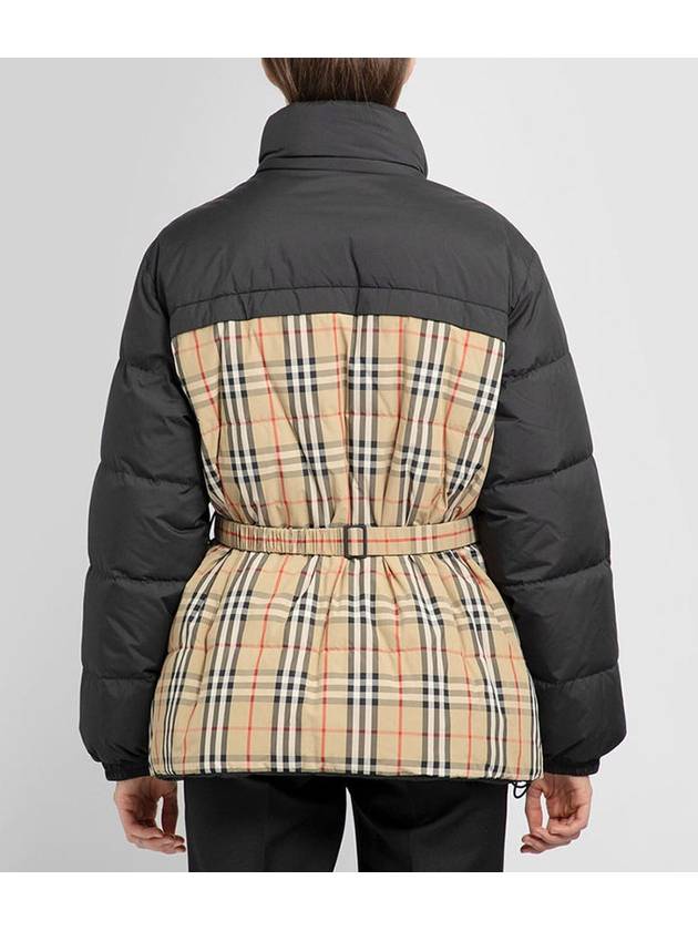 Check Reversible Down Padding Beige Black - BURBERRY - BALAAN 5