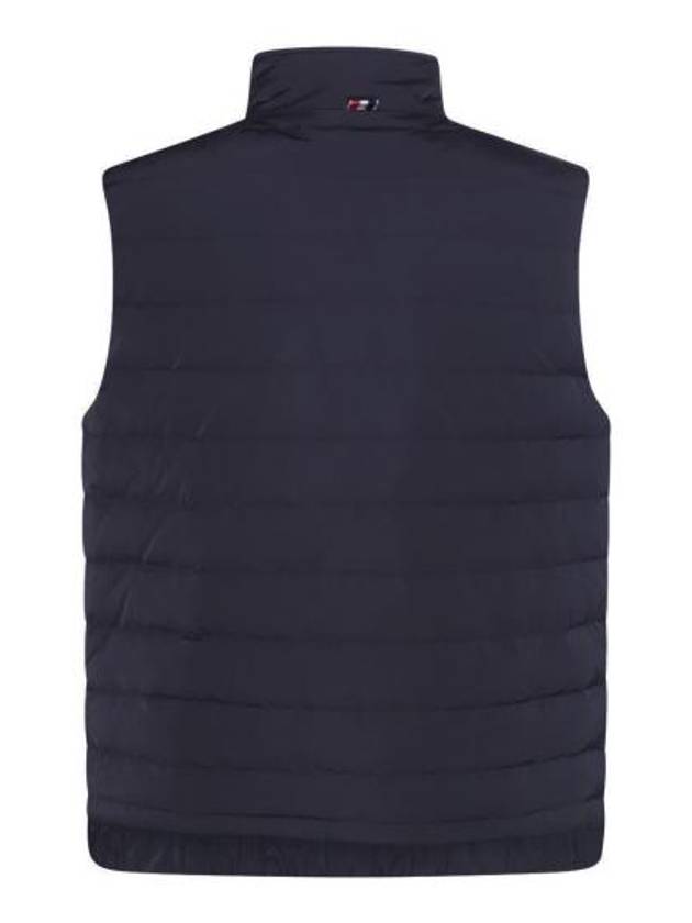 4 Bar Poly Twill Down Vest Navy - THOM BROWNE - BALAAN 3