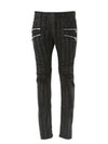 Men's Zebra Washing Zipper Detail Jeans Black - BALMAIN - BALAAN 1