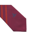 Striped Jacquard Silk Tie Burgundy - VIVIENNE WESTWOOD - BALAAN 6