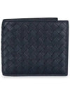 Intrecciato Weaving Half Wallet Navy - BOTTEGA VENETA - BALAAN 3