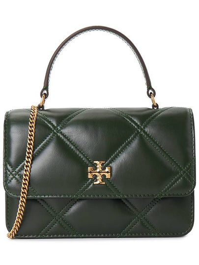 Kira Diamond Quilted Tote Bag Green - TORY BURCH - BALAAN 2