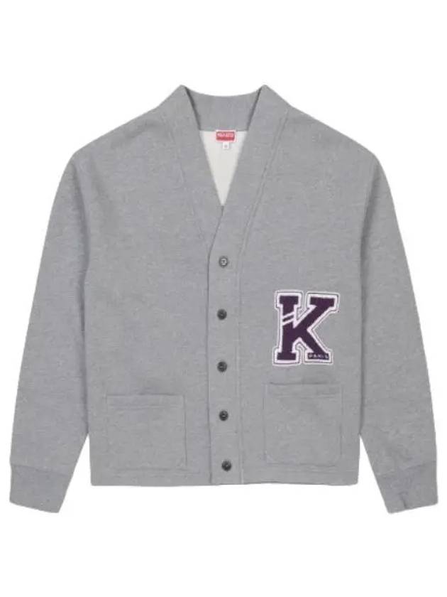 Varsity cardigan pearl gray - KENZO - BALAAN 1