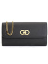 Gancini Chain Shoulder Bag Black - SALVATORE FERRAGAMO - BALAAN 2