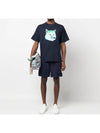 Vibrant Fox Head Easy Short Sleeve T-Shirt Navy - MAISON KITSUNE - BALAAN 5