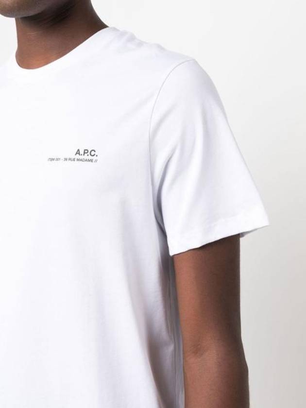 Men's Item Logo Cotton Short Sleeve T-Shirt White - A.P.C. - BALAAN 6