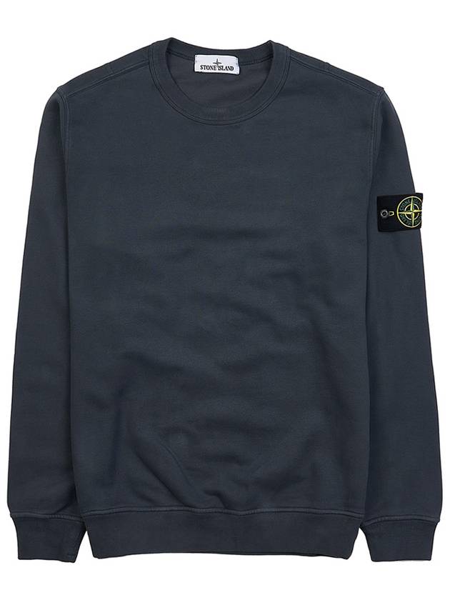 Brushed Cotton Fleece Garment Dyed Crewneck Sweatshirt Lead - STONE ISLAND - BALAAN 10