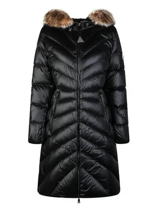 1C00023 595ZZ 999 Chandre Women s Fur Hood Padding Black 1056209 - MONCLER - BALAAN 1