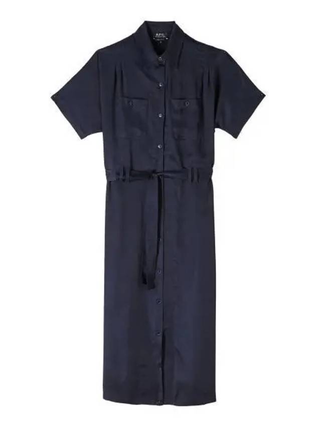 New Drew Midi Dress Navy - A.P.C. - BALAAN 2