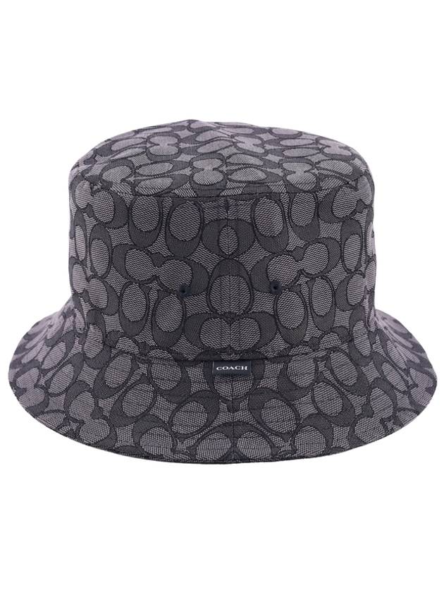 Signature Jacquard Bucket Hat Charcoal - COACH - BALAAN 2