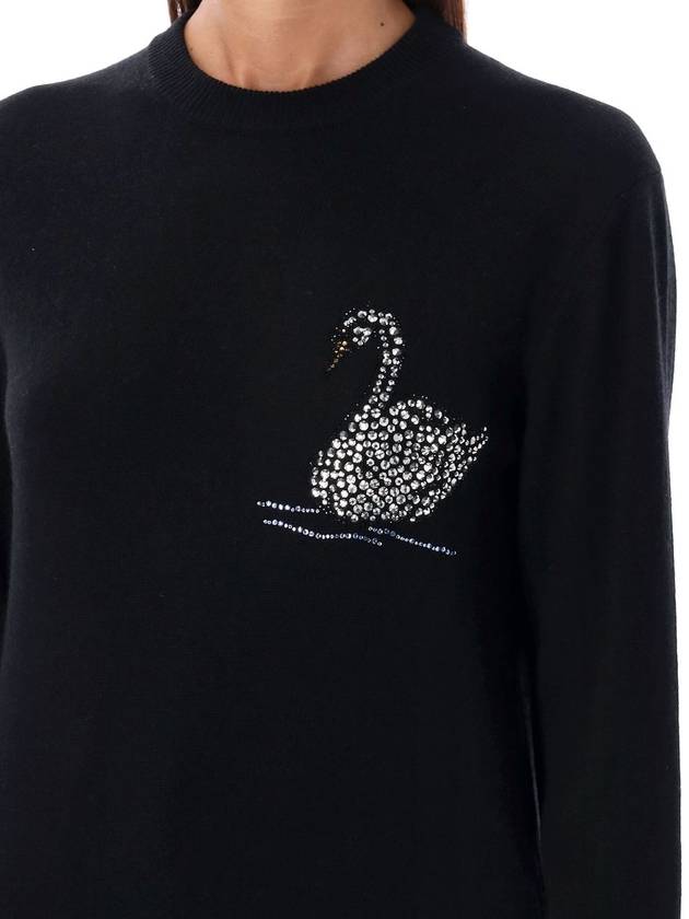 Swan motif sweatshirt black - MSGM - BALAAN 4