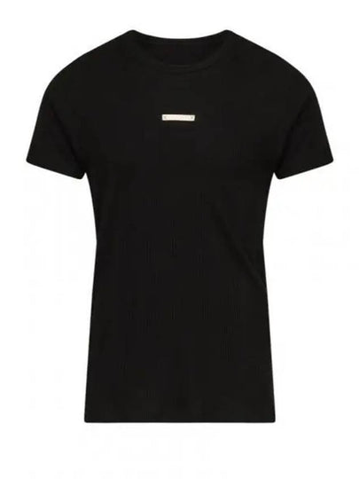 Logo Patch Short Sleeve T-Shirt Black - MAISON MARGIELA - BALAAN 2