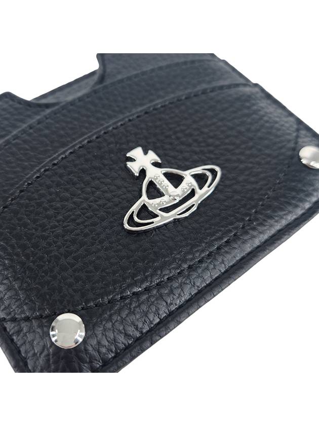 Logo Half Moon Card Wallet Black - VIVIENNE WESTWOOD - BALAAN 4