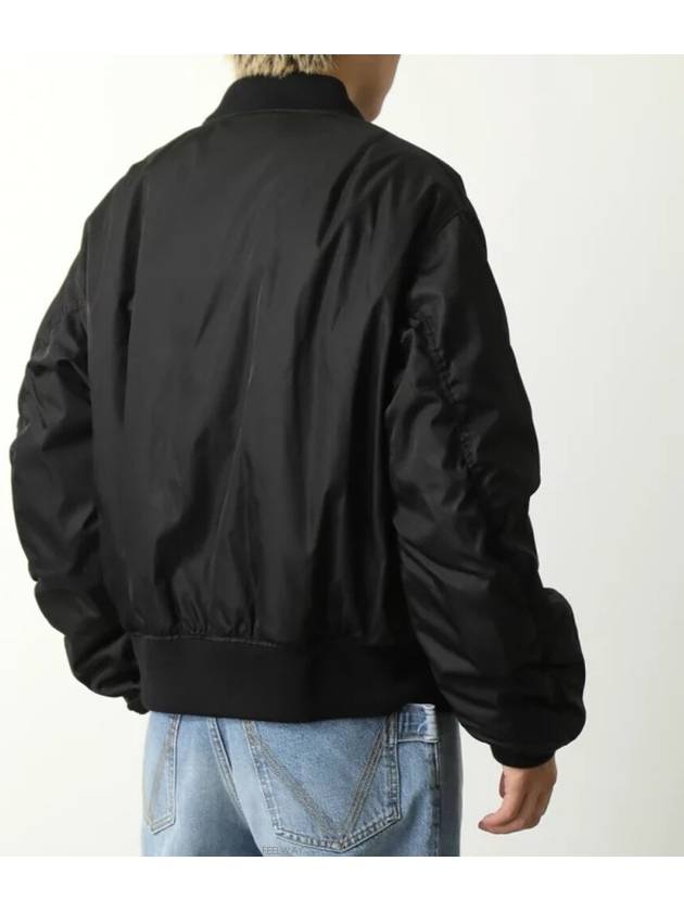 Re-Nylon Bomber Jacket Black - PRADA - BALAAN 5