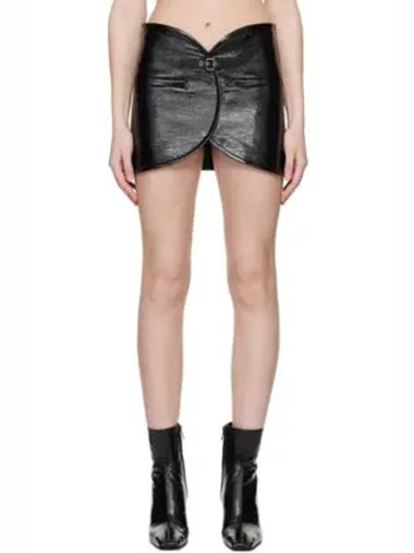 Vinyl mini H line skirt black - COURREGES - BALAAN 1