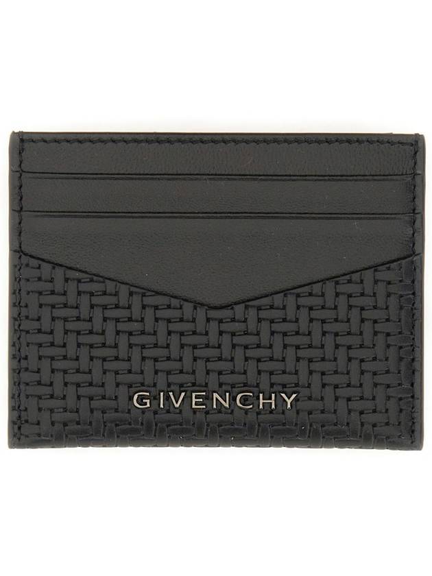 Woven Leather Card Holder - GIVENCHY - BALAAN 2