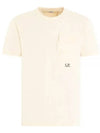 20/1 Jersey Flap Pocket Short Sleeve T-Shirt Beige - CP COMPANY - BALAAN 2