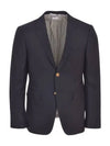 Super 120S Wool Twill Single Breasted Classic Jacket Navy - THOM BROWNE - BALAAN 2